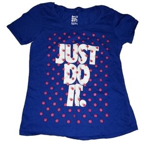 NIKE Short Sleeve Atheletic Tee Just Do It Size Small Vintage